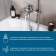 Santek's bath mixer "Arma", short spout, with accessories, chrome