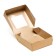 The box is folding, with a window, craft, 11.5 x 11.5 x 4 cm, set 10 pcs.