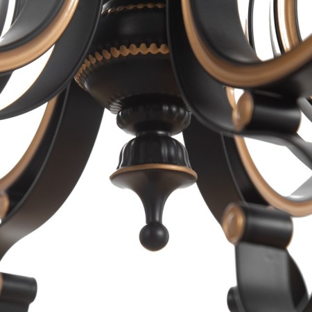 Barcelona chandelier 6he27 40W black and gold 72x72x26 cm Bayerlux-6