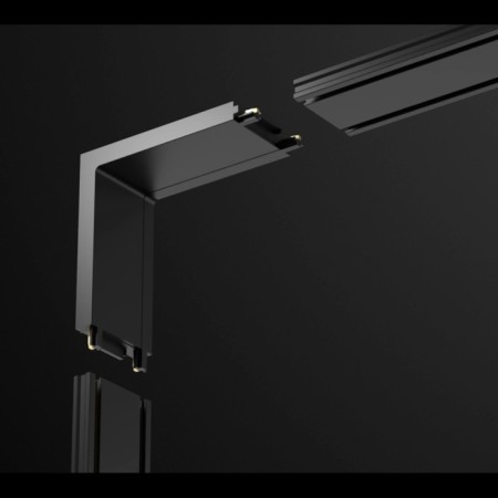 The connector with the current GR for the low -voltage busbar (ceiling/wall) novotech. Smal, 5.5x55x25 mm, black color-2