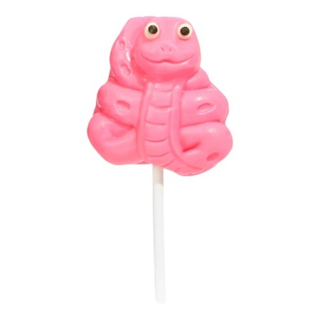 Caramel on the stick "Snake", pink, 20 g