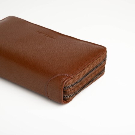 Male clutch on lightning, textura, brown color-2