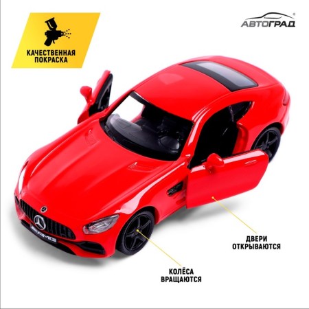 Metal Mercedes-AMG GT S, 1:32, doors, inertia, red color open-2