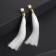 Earrings Assorted "hands" rectangle, milk color, l brush 9 cm