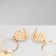 Earrings Metal "Atmosphere" three disks, color gold