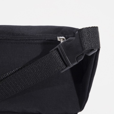 Zipper waist bag, external pocket, adjustable belt, black color-4