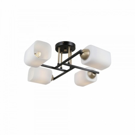 Lamp Citilux "Henry" CL130245, 46x46x1.5 cm, 4x75W, E27, Black Color Black