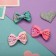 Hair clip "Bow" heart holography, 6 cm, mix