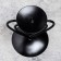 Glamur candlestick metal per 1 candle, 9x10.2 cm, black