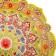 Largan Rishtan ceramics "Flowers", 40 cm, red mix, corrugated