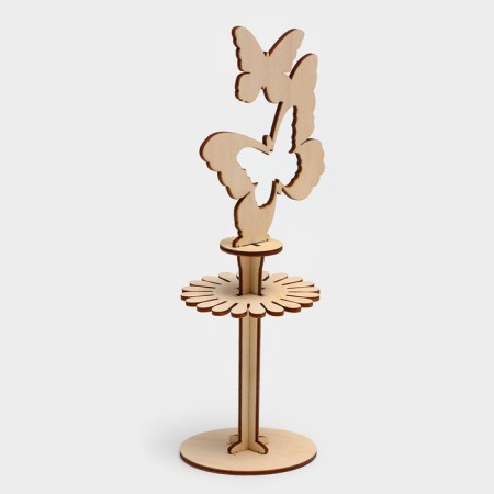 Wooden napkin "Butterflies", 24.5 × 9 × 8 cm, on the pedestal-2