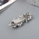 Halfish hairpin "Dilis" Flowers, 6 cm, silver