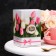 Green tea "tulips" with strawberries, 100 g