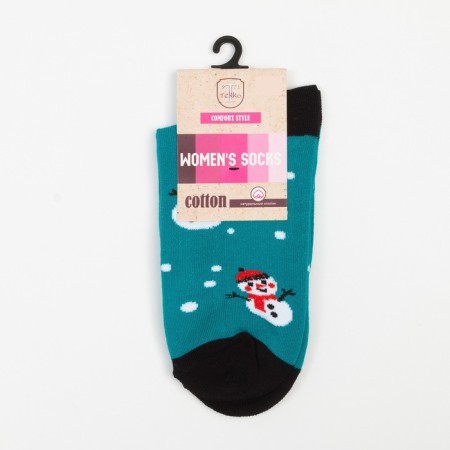Women's socks "Snowmen" Biryaz color, size 23-25-4