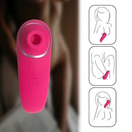 Vacuum-wave clitoris stimulator, 7 modes, USB, IP65, Soft silicone, pink