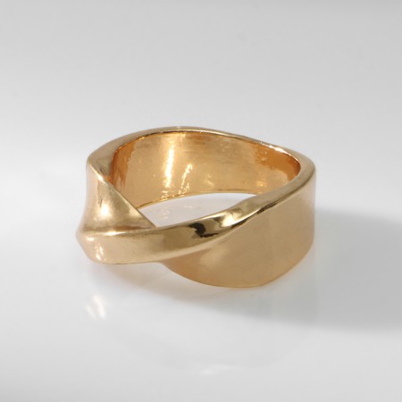 Ring Metal "Trend" twisted mini, color gold, size 16