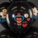 Shar Latex 12 “Happy Birthday! Bright sympaths”, fluorescent, 2-sided, set 25 pcs., Black color