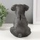 Piggy bank "Mittel puppy" height 17 cm, width 11.5 cm, length 16.5 cm gray-black