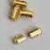 Fastener magnetic two -row metal gold 0.6x1.5 cm