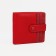 Women's wallet on the button, red color