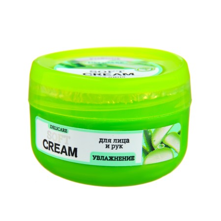 Facial and hand cream Delicare Moisturization with aloe faith extract, 30 ml