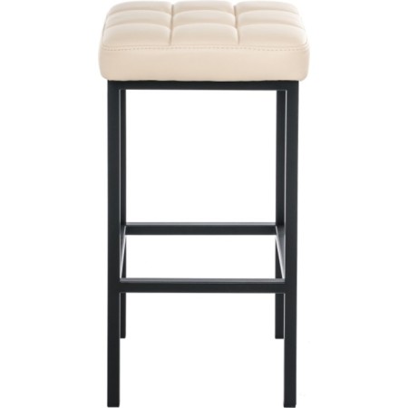 Haric loft Metal/eco -leaf stool, black/beige 35x35x65 cm-4