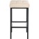 Haric loft Metal/eco -leaf stool, black/beige 35x35x65 cm