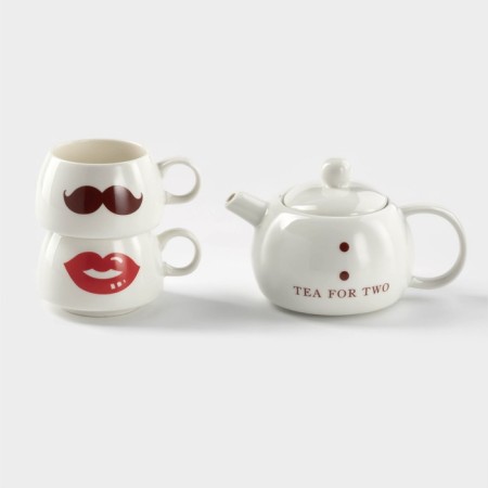 Ceramic tea set “Tea for two”, 3 subjects: kettle 400 ml, 2 cups 200 ml