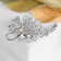 Brooch "Flower Lilac", white color in silver