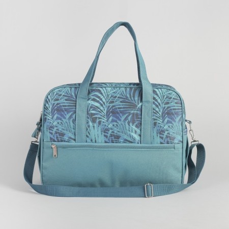 Road bag on a zipper, a lightning department, 3 outer pockets, a long belt, blue color-1