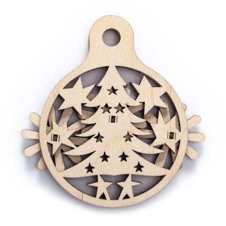 Designer Wooden-Antistress Drovo "Christmas tree toy"-1