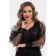 Female dress, size 44, black color, pink