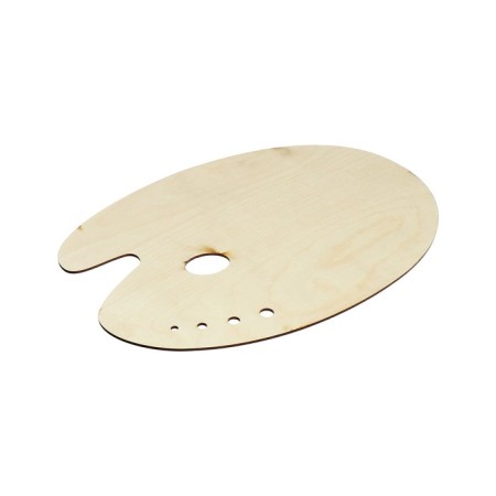 Oval wooden palette 27 x 38 cm, mix-4