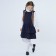 School sundress for girls, blue color, height 140