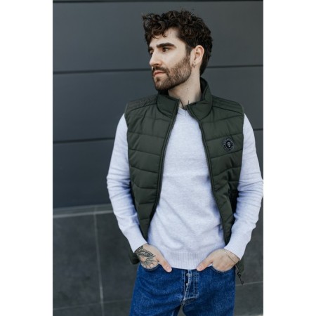 Male vest, size 46, khaki color-7