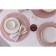 Ceramic ring for napkins "Flower", 5.5 × 4.5 × 6.5 cm, pink color