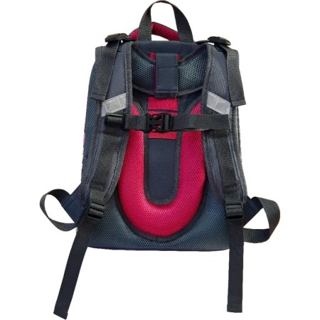 School backpack 38 x 30 x 16 cm, ergonomic back, stavia "meow", gray/black-2