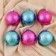 Set of balls plastic D-6 cm, 6 pcs "Flowering" pink blue
