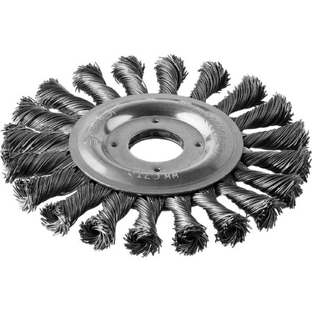 Disc “bison” brush 35190-125_z02, for ushm, steel 0.5 mm, wicker bundles, 22.2x125 mm-2