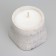 Candle "Trapezius" in the candlestick of gypsum smooth, 8x6cm, marble with black stripes
