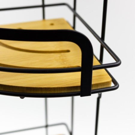 Wall corner shelf 3-tier Joy Home, bamboo-2