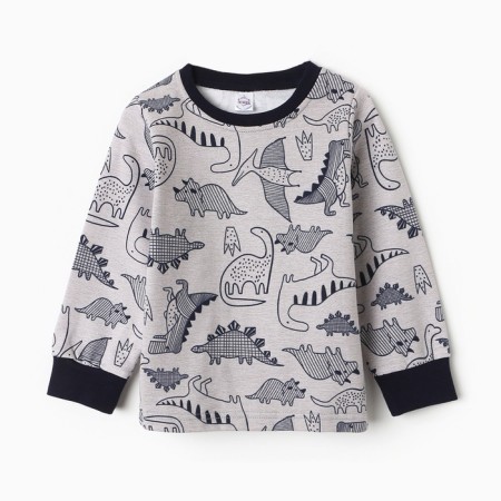 Pajamas for a boy, color gray melange, height 98 cm-2