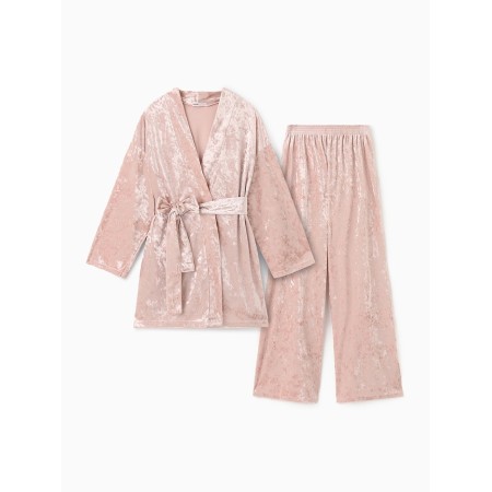 Women's costume (jacket and trousers) KAFTAN "velvet", 52-54, pink-8