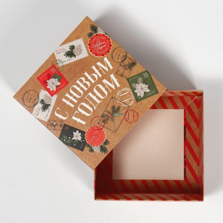 Box the team "New Year's Post", 14 x 14 x 8 cm, New Year-4