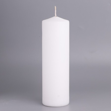 Candle-cylinder, 6x19 cm, 425 g, 25 hours, white-1