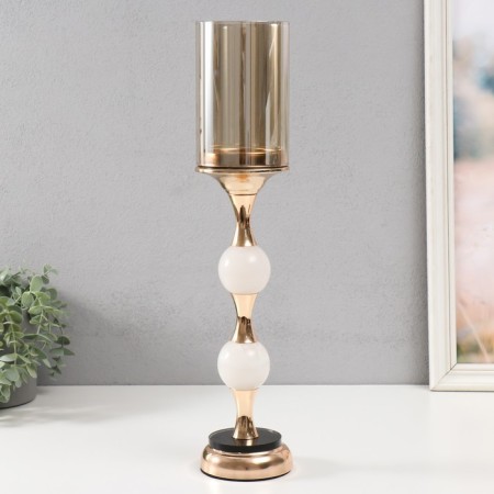 Summary Metal for 1 candle "Marble Ball" gold 49x10x10 cm-1