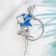 Brooch "Gymnast with a hoop", blue color in silver