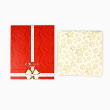 Box for 8 sweets and chocolate with cells "New Year's luxury", 18 x 18 x 4 cm, New Year-6