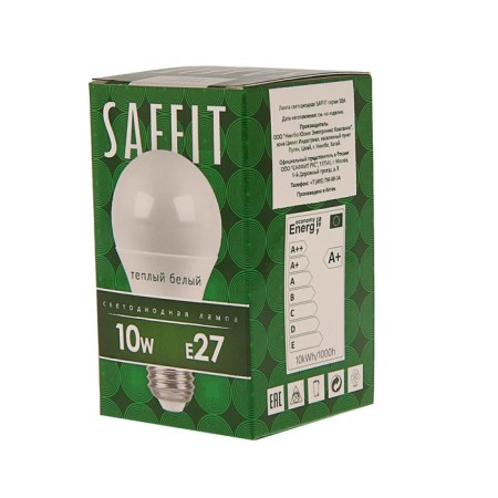 LED LED SAFFIT SBA6010, A60, E27, 10 W, 230 V, 2700 K, 800 lm, 220 °, 108 x 60 mm-2