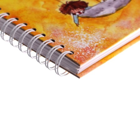 A5+notebook, 60 sheets on the crest "Cosmoskatchi, solid cover, matte lamination, block 100 g/m2, mix-4